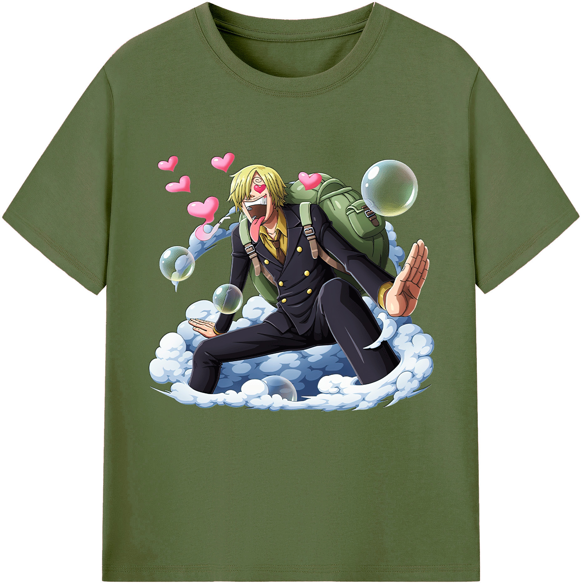 ワンピース サンジ ONE PIECE Sanji 綿100％半袖Tシャツ（フロントプリント）